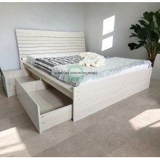 Carlene Queen size bed frame with storage