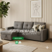 Athens L-Shape Sleeper Sofa Bed with hidden storage