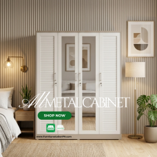 Callista All Metal Wardrobe Cabinet