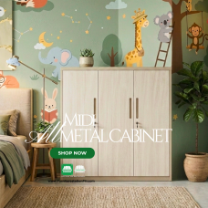 Jackie All Metal Midi Wardrobe Cabinet (Best for childrens clothes) Jackie All Metal Midi Wardrobe Cabinet (Best for childrens clothes)