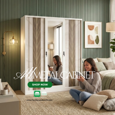 Brielle All Metal Wardrobe Cabinet 