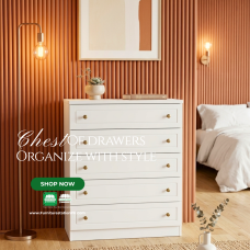 Charlotte Classic Chest of Drawers in White Charlotte Classic Chest of Drawers in White