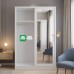 Alba All Metal Cabinet with Mirror Sliding Door in White finish Alba All Metal Cabinet with Mirror Sliding Door in White finish