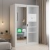 Alba  All Metal Cabinet with Mirror Sliding Door in White finish
