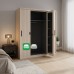 Amelia All Metal Natural Color Wardrobe Cabinet 