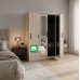 Amelia All Metal Natural Color Wardrobe Cabinet 