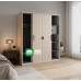 Amelia All Metal Natural Color Wardrobe Cabinet 