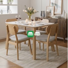 Justin Dining set for Four light oak