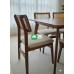 Caseo Rattan Back  Dining set for Six Walnut Color