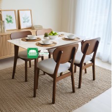 Justin Dining set for Four Walnut Color