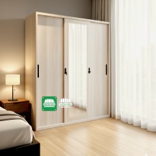 Vecna Three Door All Metal Cabinet with Mirror Sliding Door Vecna Three Door All Metal Cabinet with Mirror Sliding Door