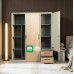 Freya All Metal Cabinet with Mirror Sliding Door in Natural finish