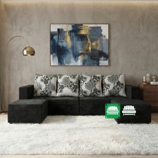 Regina Lshape Reversible Sofa in Floral pillows