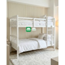 Aaron Single size Bunk Bed in White