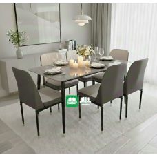 Celestia Dining set in Sinistered stone table for Six Celestia Dining set in Sinistered stone table for Six