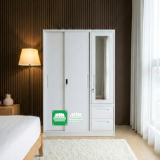 Berna  All Metal Wardrobe Cabinet with Sliding and Swing doors