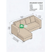 Venus Lshape sofa Linen Oatmeal Beige