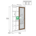 Balthazar Two Tone color All Metal Wardrobe Cabinet