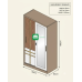Serina 90 All Metal Wardrobe Cabinet Serina 90 All Metal Wardrobe Cabinet