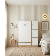 Lumina Midi Wardrobe Cabinet (Best for childrens clothes)