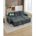 Athens L-Shape Sleeper Sofa Bed with hidden storage