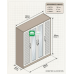 Callista All Metal Wardrobe Cabinet