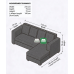 Venus Lshape sofa Linen Dark Gray(Left Chaise) Venus Lshape sofa Linen Dark Gray(Left Chaise)