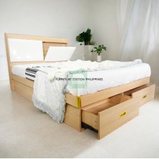 Canva Dane Double Size Bed Frame with Multiple storage