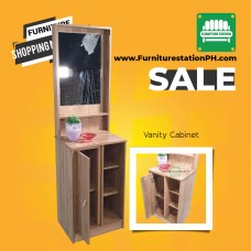 Compact Size Vanity Cabinet in Oak