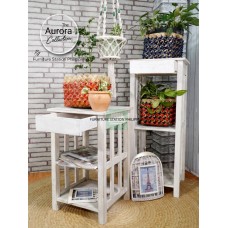 All purpose table in White distressed finish ( small)