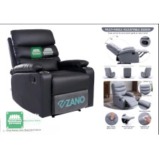 Astra Reclining Chair with Cupholders in Black