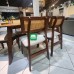 Caseo Rattan Back  Dining set for Six Walnut Color