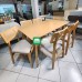 Caseo Rattan Back Dining set for Six Light Oak Color