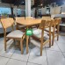 Caseo Rattan Back Dining set for Six Light Oak Color