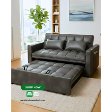 Everest Sofa Bed in Faux Leather 