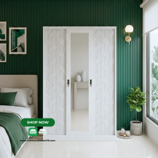 Alpine Wave Sliding All Metal Wardrobe Cabinet