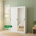 Aero Premium White All Metal  Sliding Door Wardrobe