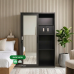 Aster Geo Sliding All Metal Wardrobe Cabinet