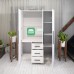 Bella Elegant Wardrobe Cabinet in White Mid Gloss