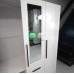 Bella Elegant Wardrobe Cabinet in White Mid Gloss