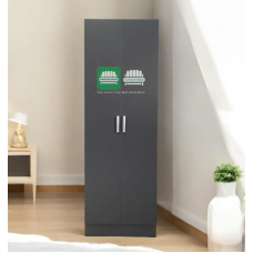 Jade Gray Cherry Slim 2 Door Wardrobe Cabinet