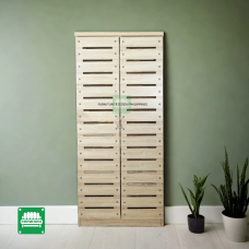 Astra Oak Shoe Cabinet. Fits up to 25 pairs.