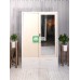 Bruce All Metal Two Door Sliding Door Cabinet Light Oak