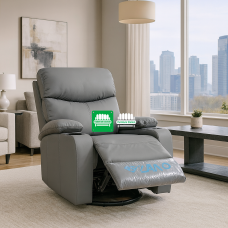 Averi Rocking Reclining Chair with Cup Holders Gray Averi Rocking Reclining Chair with Cup Holders Gray