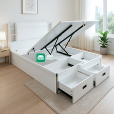 Abigail Queen size bed frame in White