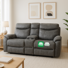 Bassett Love seat Reclining Chairs with Middle Console for storage and drinks