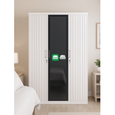 Berkley All Metal Compact Cabinet with Tempered Tint Glass Door