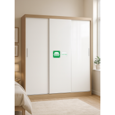 Lori  Minimalist Large Four Door Sliding Wardrobe Cabinet