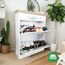 France Shoe Cabinet in White