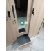 Adeline All Metal Cabinet with Mirror Sliding Door in Wood Natural finish Adeline All Metal Cabinet with Mirror Sliding Door in Wood Natural finish